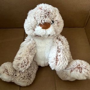 Melissa & Doug Burrow Bunny Rabbit stuffed animal plush fluffy sitting lop ear